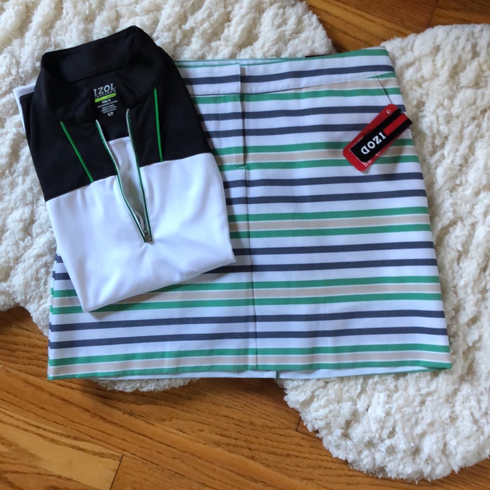 Matching Set: Striped Izod Performance Skort And … - image 1